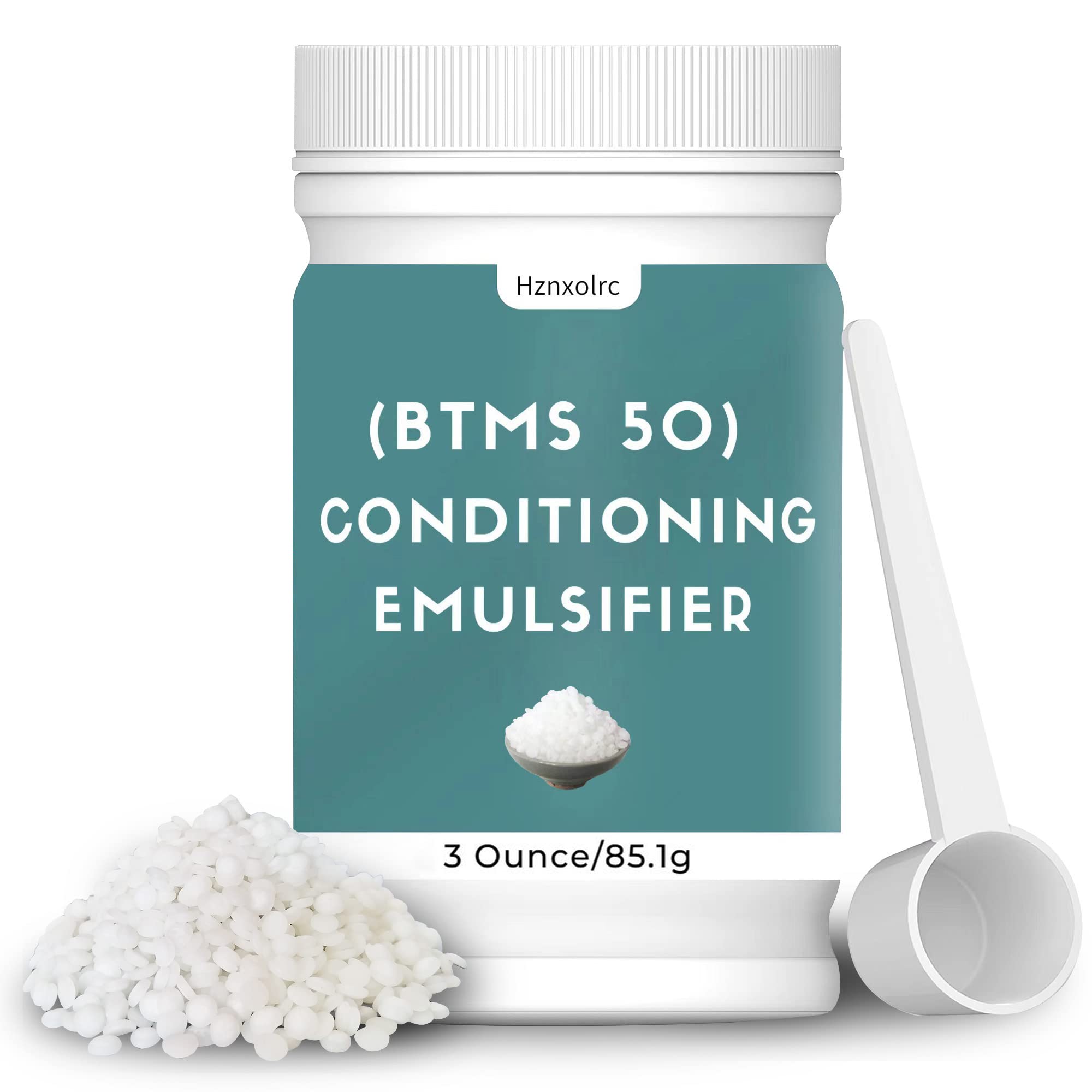 3 oz BTMS 50 Conditioning Emulsifier for Making Leave-in Conditioner, Premium BTMS 50 Conditioning Emulsifier Granules, Higher Activity than BTMS 25, Suitable for Making Lotions, Shampoos and More